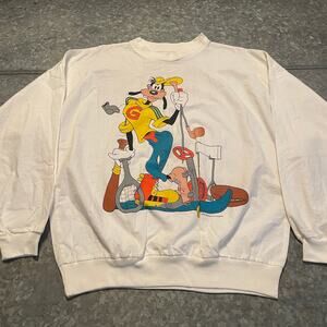 Vintage Goofy Coach Sports Teacher Long Sleeve Shirt Mens Large USA Cotton 90s